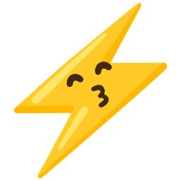 High voltage and Kissing face with smiling eyes