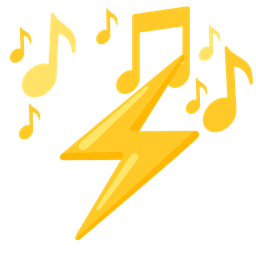 high voltage and musical notes