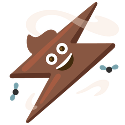 high voltage and pile of poo