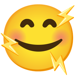 High voltage and Smiling face with hearts