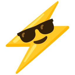 high voltage and smiling face with sunglasses