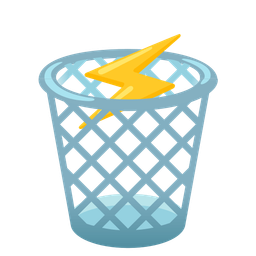 high voltage and wastebasket