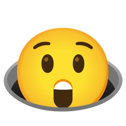 hole and astonished face