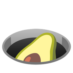 hole and avocado