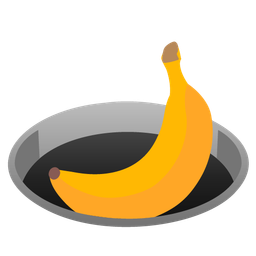 hole and banana