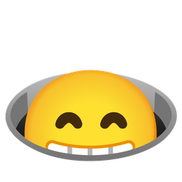 Hole and Beaming face with smiling eyes