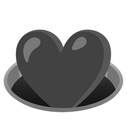 hole and black heart