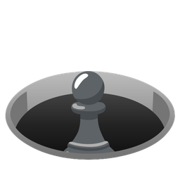 hole and chess pawn