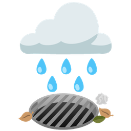 hole and cloud with rain