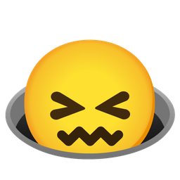 hole and confounded face