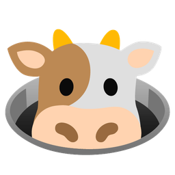 hole and cow face