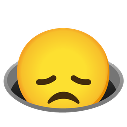 hole and disappointed face