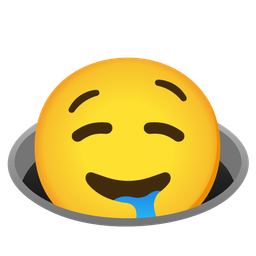 hole and drooling face