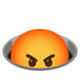 hole and enraged face