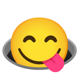 Hole and Face savoring food