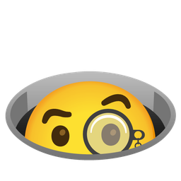 hole and face with monocle