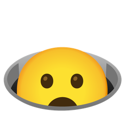 hole and face with open mouth