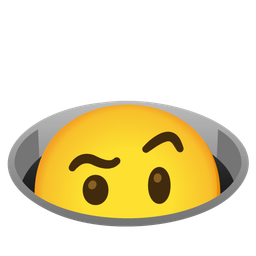 hole and face with raised eyebrow