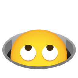 hole and face with rolling eyes