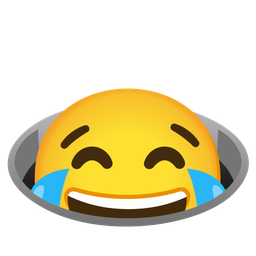 Hole and Face with tears of joy