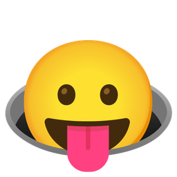 Hole and Face with tongue