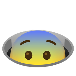 hole and fearful face