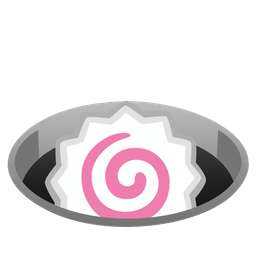 hole and fish cake with swirl