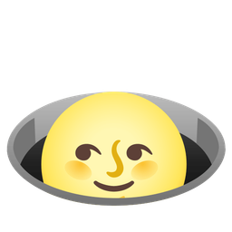 hole and full moon face