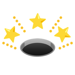 hole and glowing star