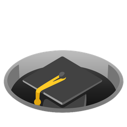 hole and graduation cap