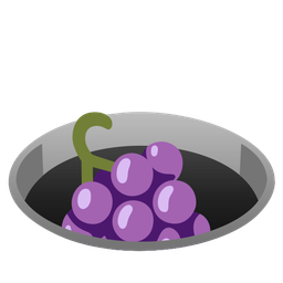 hole and grapes