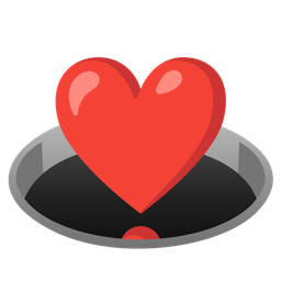 hole and heart exclamation