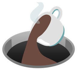 hole and hot beverage