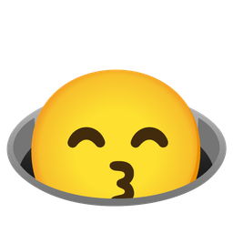 Hole and Kissing face with smiling eyes