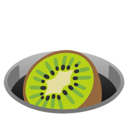hole and kiwi fruit