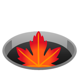 hole and maple leaf