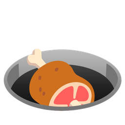 hole and meat on bone