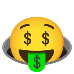 Hole and Money-mouth face