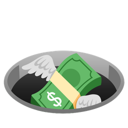 hole and money with wings