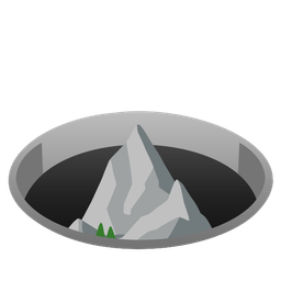 hole and mountain