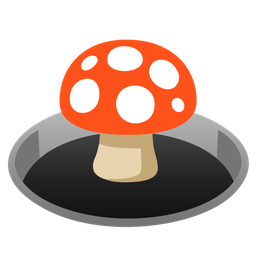hole and mushroom