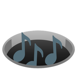 hole and musical notes