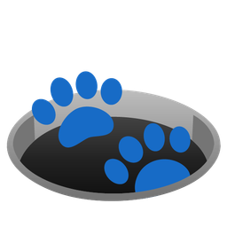 hole and paw prints
