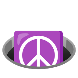 hole and peace symbol