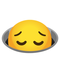 hole and pensive face