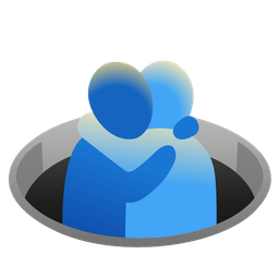 hole and people hugging