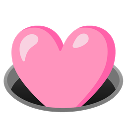 hole and pink heart