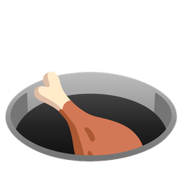 hole and poultry leg