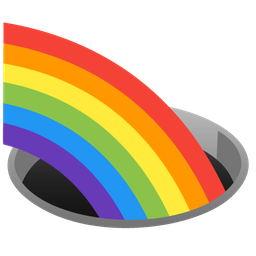 hole and rainbow