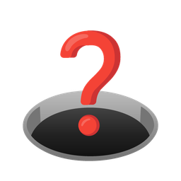 hole and red question mark